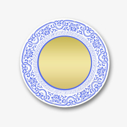 青花瓷圆环中国风圆环高清图片
