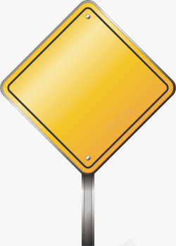 黄色的公路牌矢量图素材