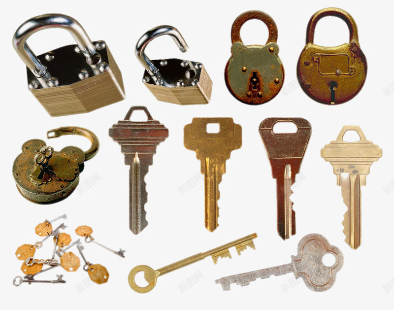 各种门锁钥匙png免抠素材_新图网 https://ixintu.com 复古 欧式 装饰素材 钥匙 门锁 高清免费png