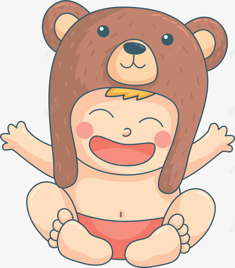 卡通可爱大笑的婴儿png免抠素材_新图网 https://ixintu.com 可爱英文 国际微笑日 婴儿 婴儿插画 微笑 母婴店 母婴海报
