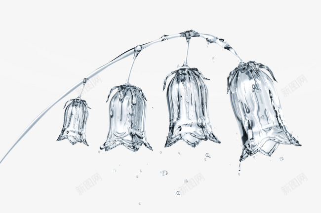 水晶psd免抠素材_新图网 https://ixintu.com 水晶 花 质感