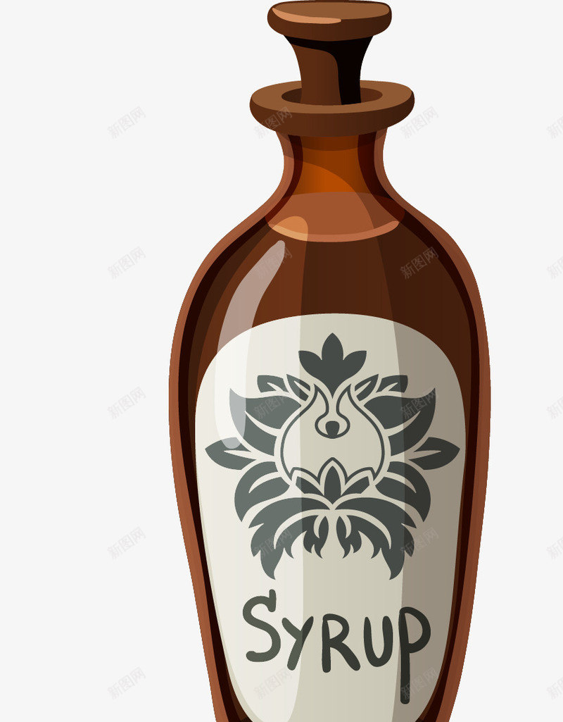 卡通酒瓶子png免抠素材_新图网 https://ixintu.com 健康 木质 棕色 生活 酒瓶