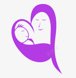 原创标志爱心母婴标志图标高清图片