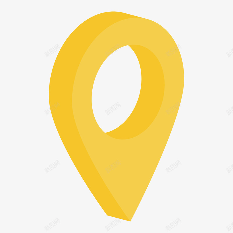 黄色定位png免抠素材_新图网 https://ixintu.com ppt 商务 圆孔 地图 定位 立体 质感 黄色
