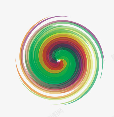 创意商务logo绿色圆环矢量图图标图标