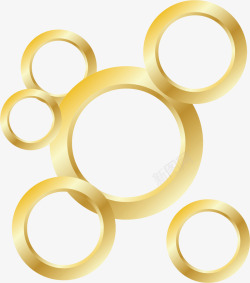 金色圆环矢量图素材