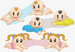 学爬垫学爬婴儿宝宝矢量图高清图片