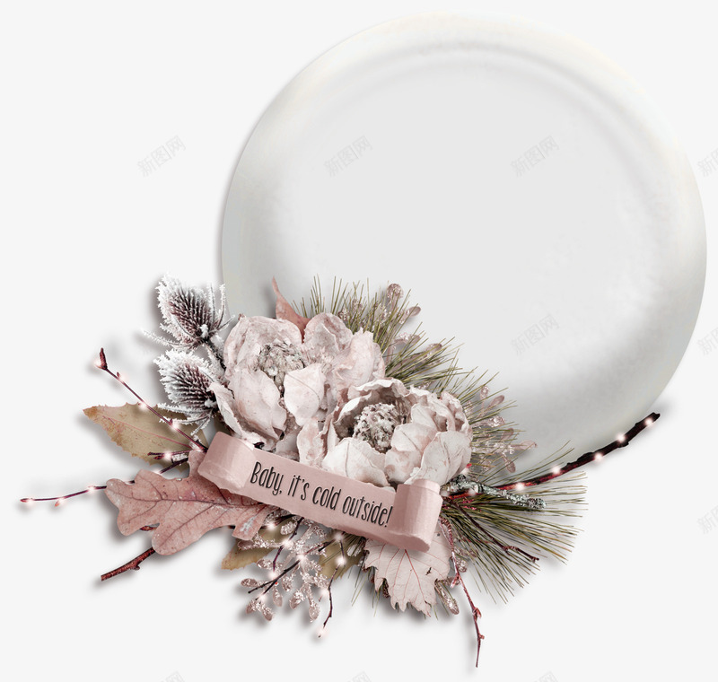 粉色清新花朵水晶球装饰图案png免抠素材_新图网 https://ixintu.com 免抠PNG 水晶球 清新 粉色 花朵 装饰图案