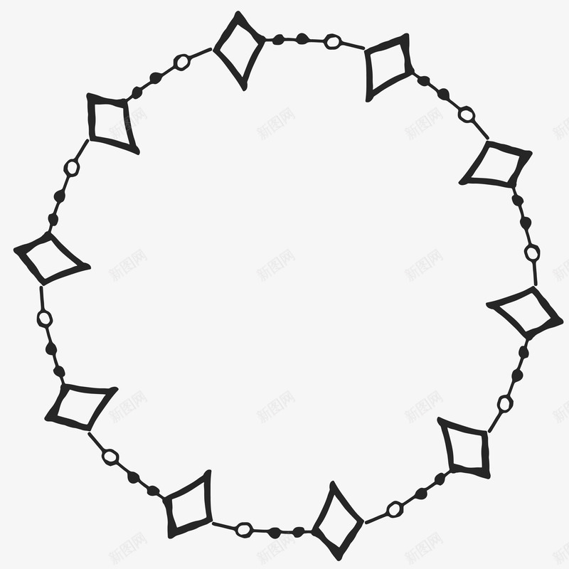 黑色装饰圆环png免抠素材_新图网 https://ixintu.com 卡通手绘 四边形 圆环 手绘圆环 装饰图 黑色圆环