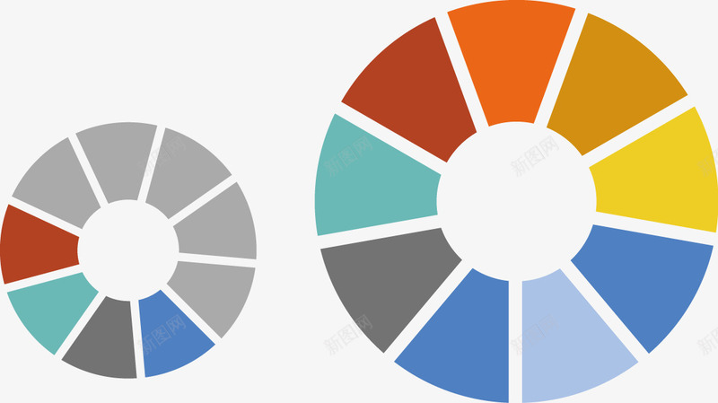 PPT圆环形切片图png免抠素材_新图网 https://ixintu.com PPT设计 切片图 圆环形