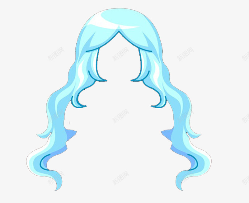 蓝色水晶女孩发型png免抠素材_新图网 https://ixintu.com 发型 发饰 女孩 女孩发型 水晶 蓝色水晶