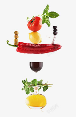平衡性水果蔬菜橄榄油葡萄酒平衡性高清图片