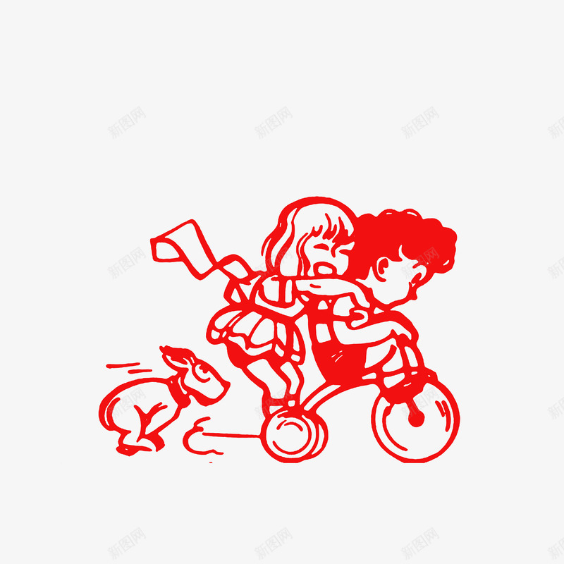追着自行车跑的小狗png免抠素材_新图网 https://ixintu.com 小孩和狗 红色 追着自行车跑的小狗 骑车的小孩们