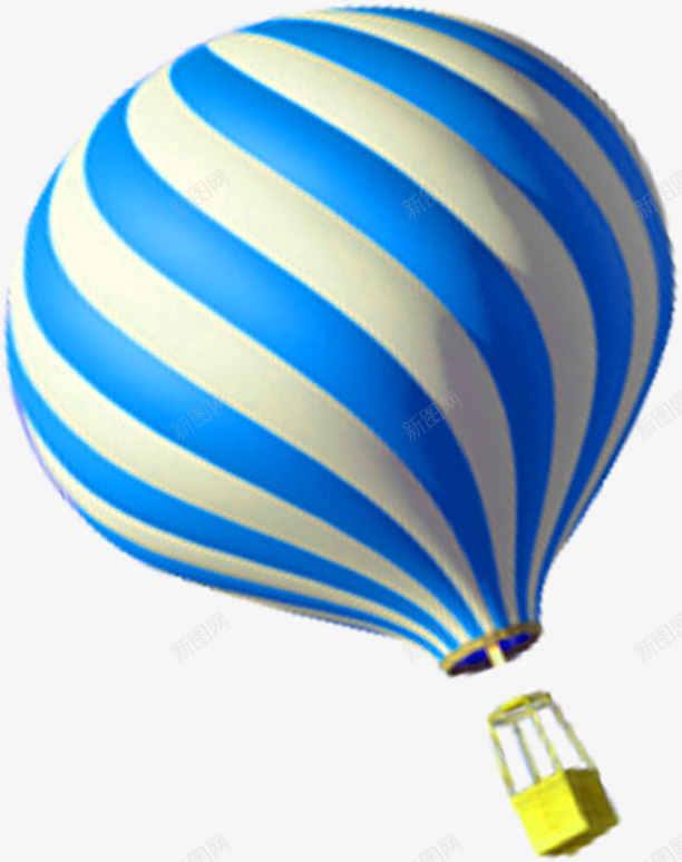 蓝色卡通条纹热气球png免抠素材_新图网 https://ixintu.com 卡通 条纹 热气球 蓝色 设计