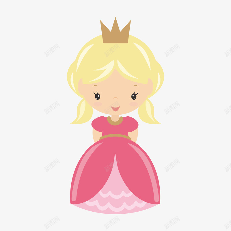 粉色可爱的小公主png免抠素材_新图网 https://ixintu.com 动漫动画 卡通人物 卡通手绘 女孩 小公主 小公主图案 装饰图