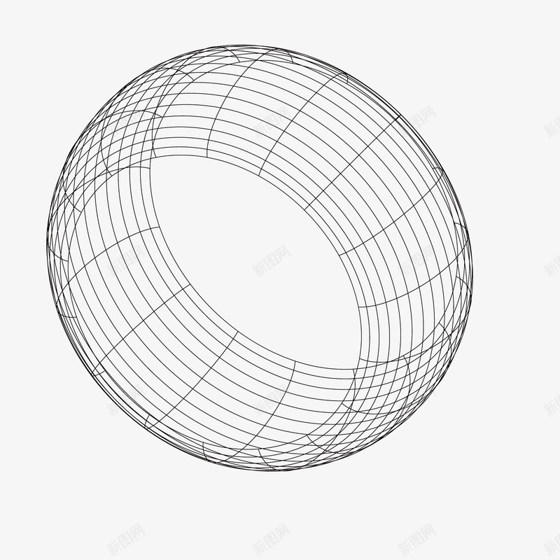 空间网格圆环矢量图ai免抠素材_新图网 https://ixintu.com 圆环 空间 网格 透明网格 矢量图