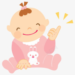 微笑的婴儿微笑手指婴儿男孩女孩图标高清图片