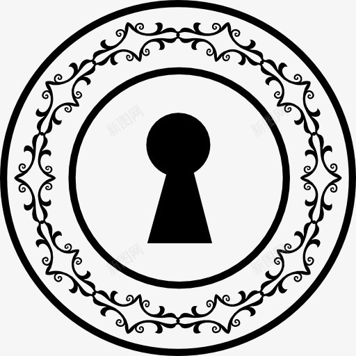 小孔的形状装饰在圆环图标png_新图网 https://ixintu.com 圆形 形状 环形 装饰 观赏 锁孔