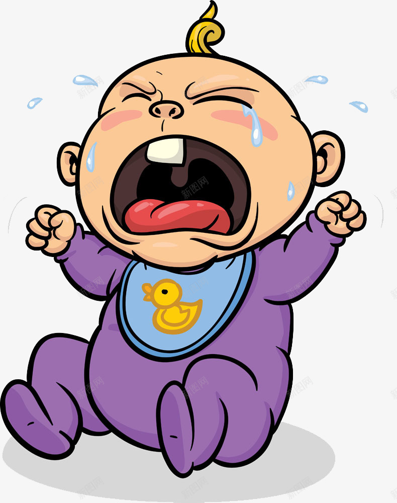 小孩子哭png免抠素材_新图网 https://ixintu.com 卡通 哭 孩子哭 小孩子 闹
