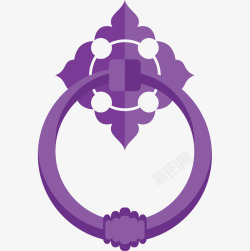 紫色圆环手把素材