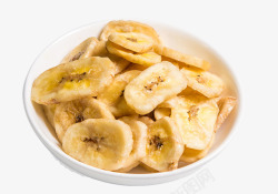 混合美味香蕉干脱水水果干香蕉片高清图片