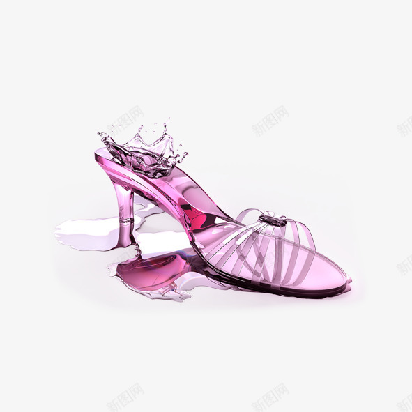紫色水晶鞋png免抠素材_新图网 https://ixintu.com 水晶鞋 紫色 鞋子
