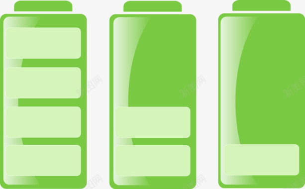绿色扁平化电池图图标图标