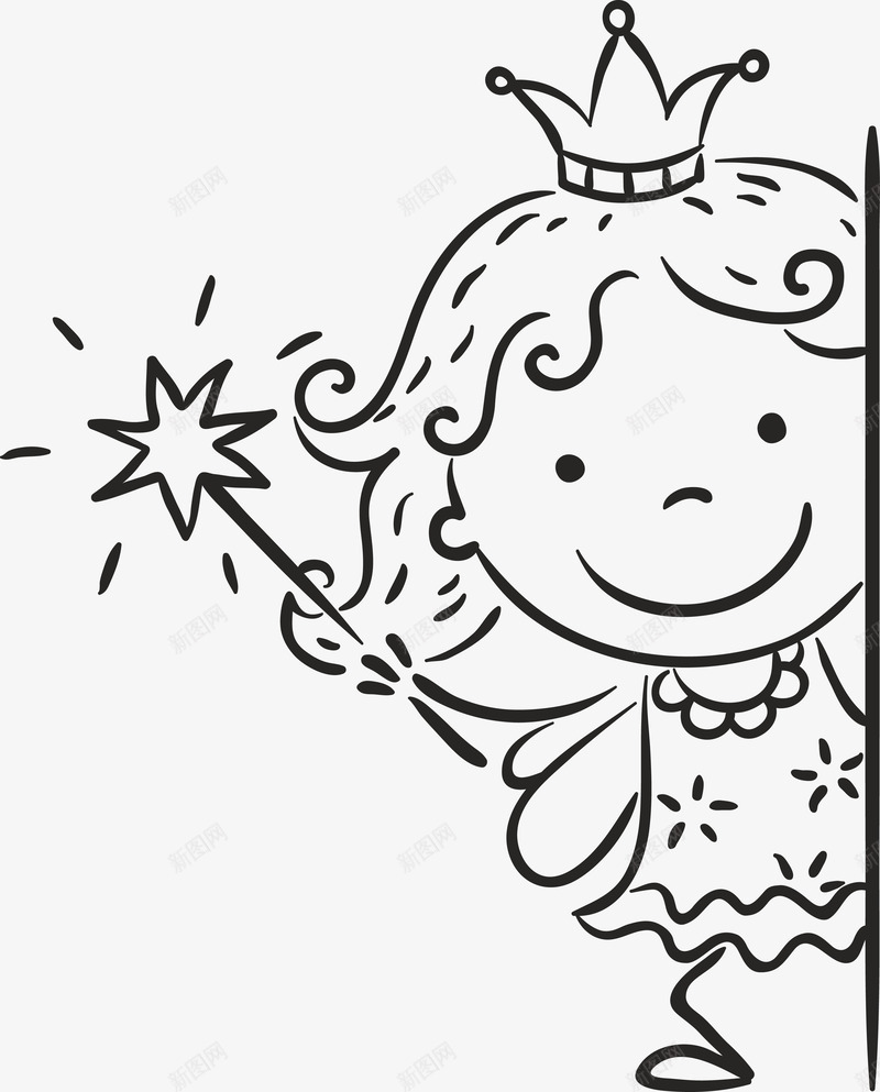 可爱的小女皇图标png_新图网 https://ixintu.com 儿童 儿童手绘 儿童线稿 卡通小孩 女孩 孩子 小盆友 手绘儿童 手绘小孩