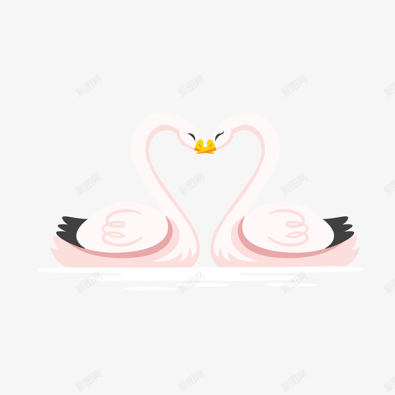 卡通爱情天鹅png免抠素材_新图网 https://ixintu.com 卡通 卡通动物 卡通的 可爱 可爱动物 可爱的动物 天鹅 爱情 粉红天鹅 表白