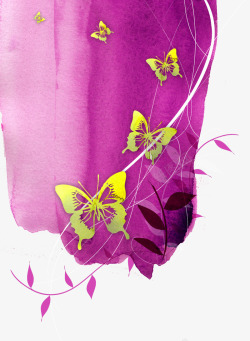 蝴蝶抽象饰纹素材