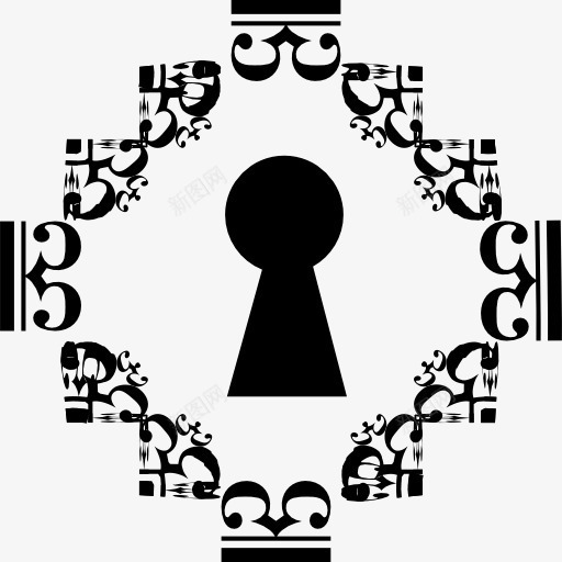 小孔的形状在一个菱形装饰广场图标png_新图网 https://ixintu.com 安全锁孔 形状 正方形 菱形 装饰 锁孔
