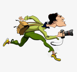 拿着相机的女人拿着相机奔跑的人高清图片