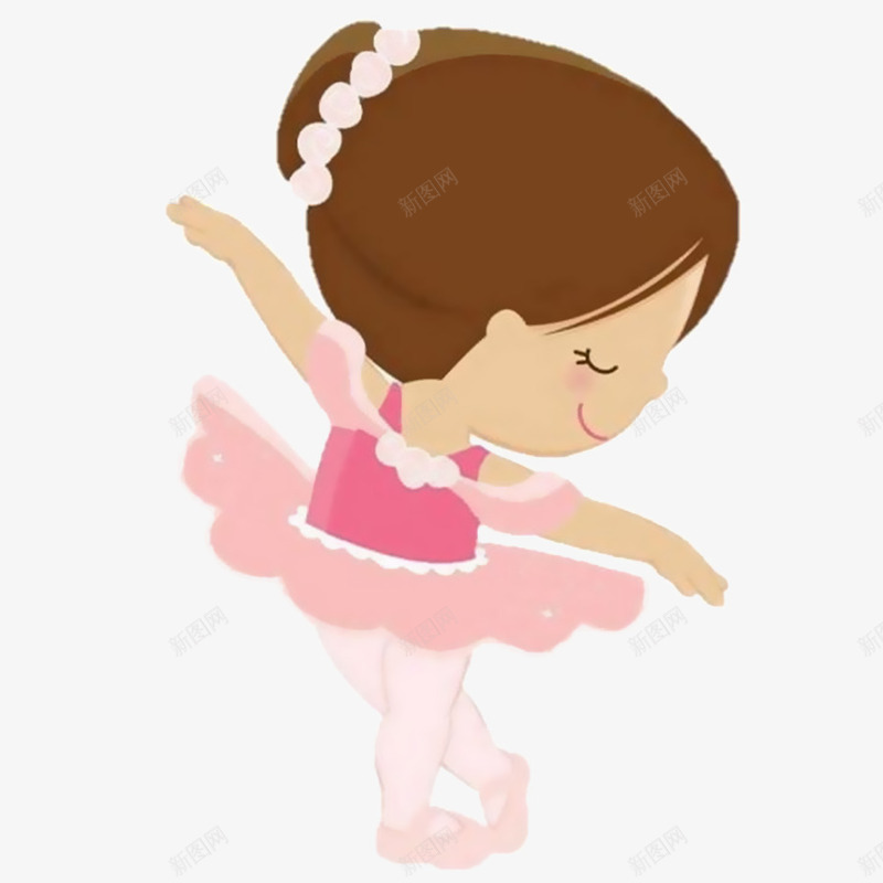 可爱的粉色少儿芭蕾舞者插画png免抠素材_新图网 https://ixintu.com 优雅 卡通 女孩 少儿 少儿芭蕾 插画 海报 粉色 舞者 芭蕾 芭蕾舞 跳舞