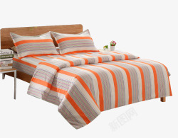 粗布床品经典条纹图案粗布床品高清图片
