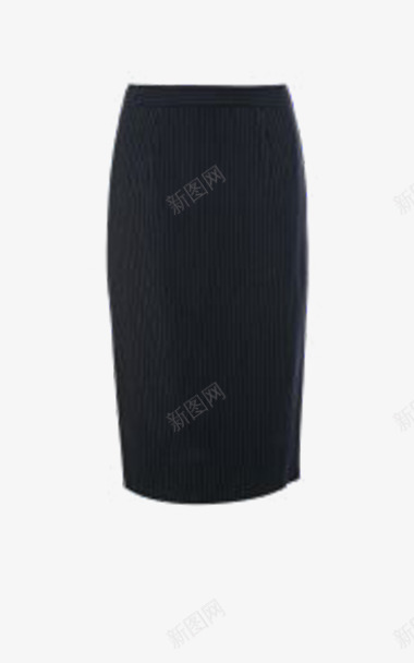 黑色包臀裙png免抠素材_新图网 https://ixintu.com 竖条纹 简约 裙装 过膝