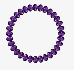 紫色珠子素描相框紫色圆形边框高清图片