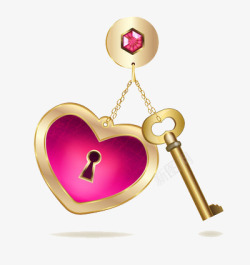 心形锁与心形钥匙心形锁扣和钥匙高清图片