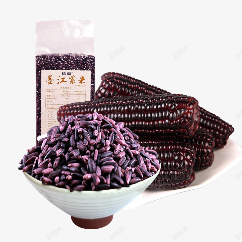摄影紫米和黑玉米png免抠素材_新图网 https://ixintu.com 摄影 玉米