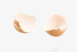 空蛋壳两半的鸡蛋壳高清图片