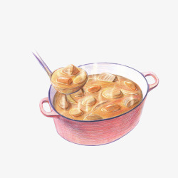 咖喱汤彩绘美味咖喱汤高清图片