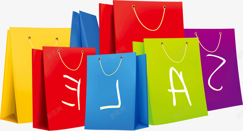 各种颜色购物袋png免抠素材_新图网 https://ixintu.com 各种 购物袋 颜色