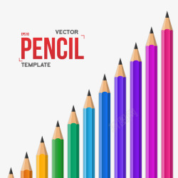 各种颜色的铅笔素材