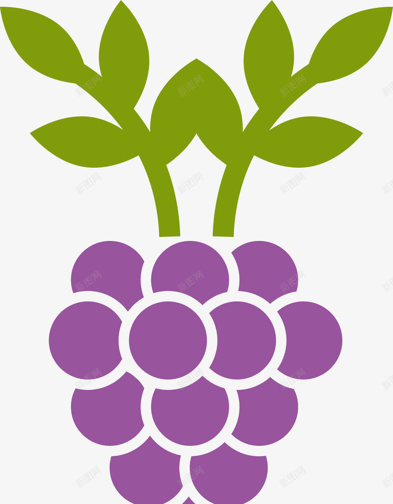 手绘卡通紫色葡萄图标png_新图网 https://ixintu.com 一串葡萄 手绘水果 水果图标 紫色葡萄 葡萄 葡萄图标