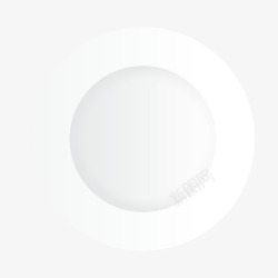 质感盘子白色圆弧盘子元素高清图片