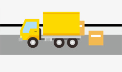 货物车辆黄色当日达车辆高清图片