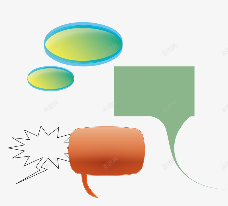 创意标签对话框矢量图图标eps_新图网 https://ixintu.com eps 创意设计 各种对话气泡设计 对话气泡 标志图标 标签 游戏对话框 白色 矢量素材 认证标志 设计元素合集 矢量图