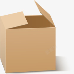 褐色箱子褐色简约纸盒高清图片