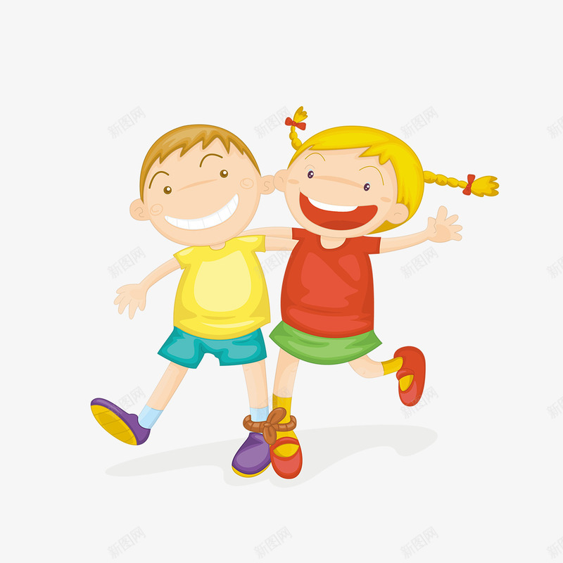 彩色儿童玩游戏png免抠素材_新图网 https://ixintu.com 光泽 反光 发型 彩色 微笑 手绘 游戏 质感 鞋子