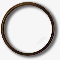 棕色金属圆环素材
