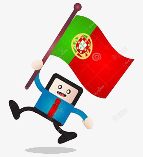 卡通葡萄牙国旗png免抠素材_新图网 https://ixintu.com 动画 卡通动漫 葡萄牙 葡萄牙国旗